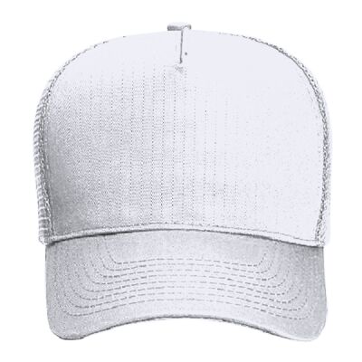 Youth 5 Panel Mid Profile Mesh Back Trucker Hat Thumbnail